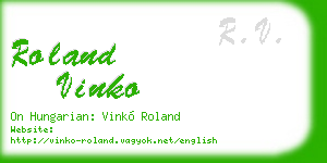 roland vinko business card