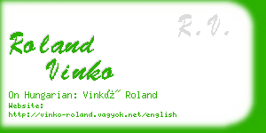 roland vinko business card